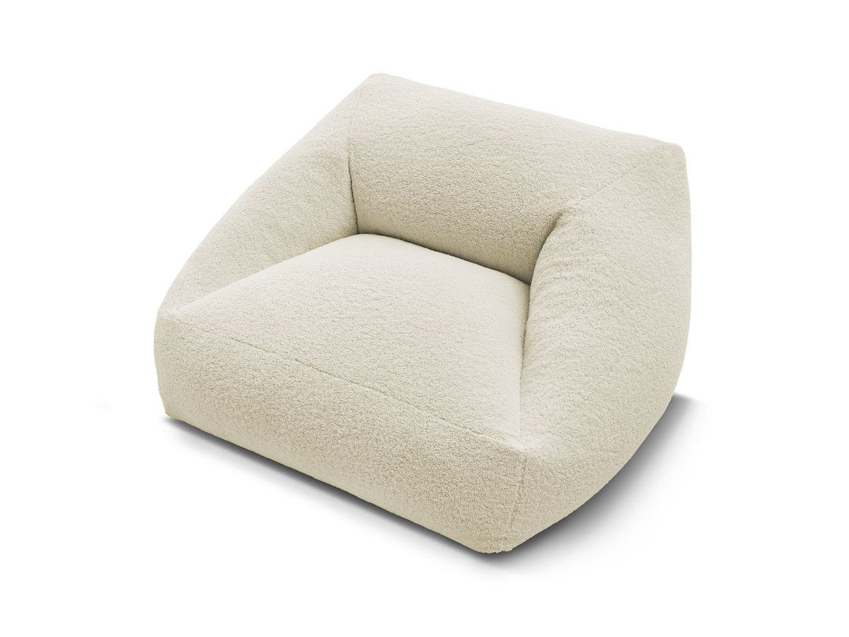 Pouf ultra moelleux LILIBET tissu bouclette