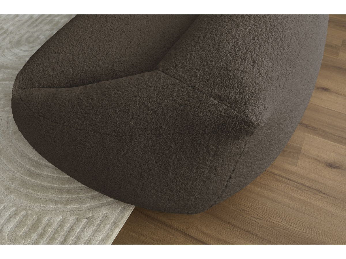 Pouf ultra moelleux LILIBET tissu bouclette