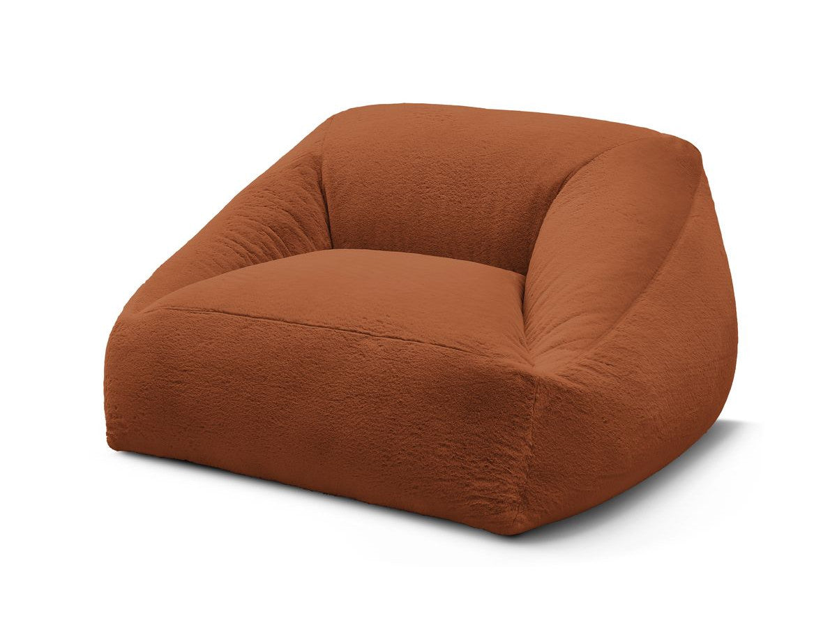 Pouf ultra moelleux LILIBET tissu imitation fourrure