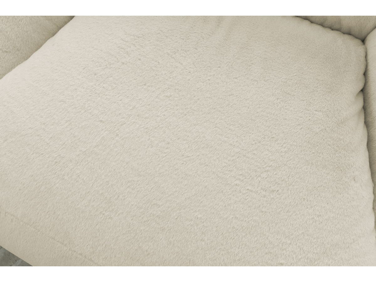 Pouf ultra moelleux LILIBET tissu imitation fourrure