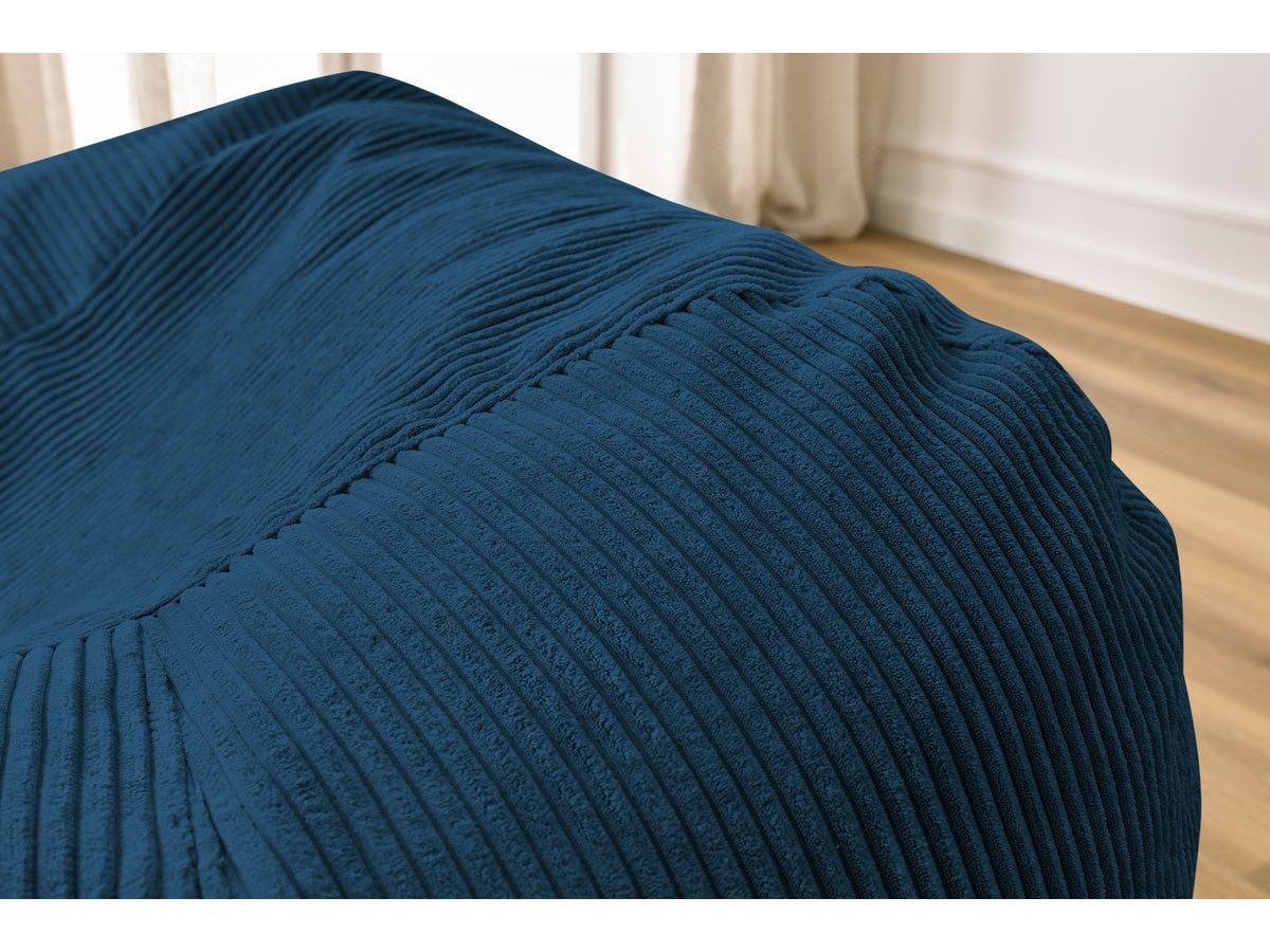 Pouf ultra moelleux VOLTAIRE velours côtelé