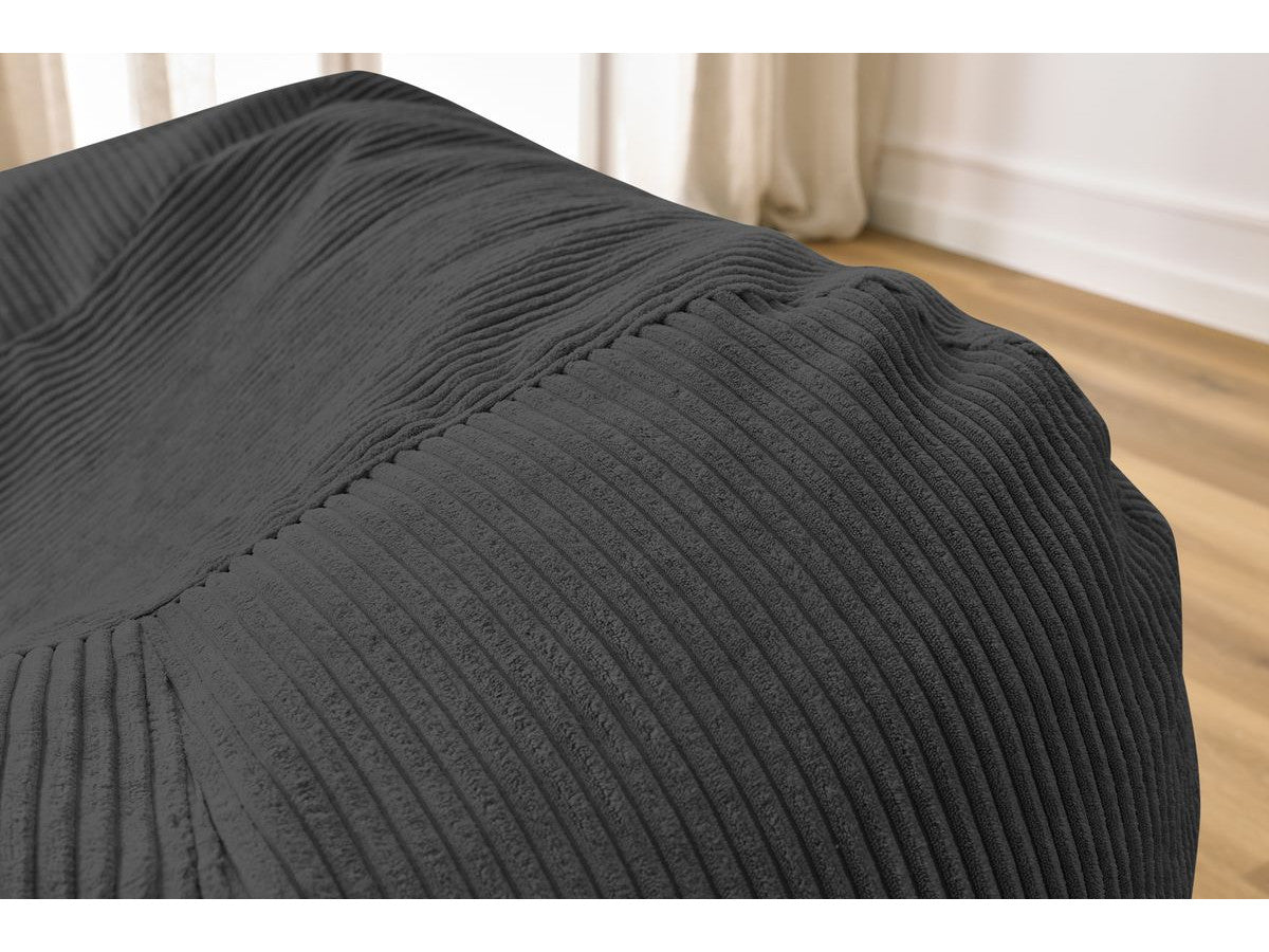 Pouf ultra moelleux VOLTAIRE velours côtelé