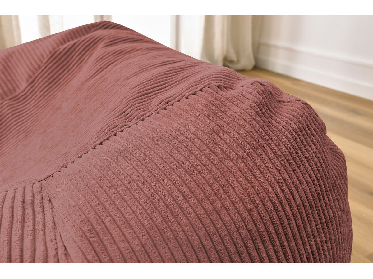 Pouf ultra moelleux VOLTAIRE velours côtelé