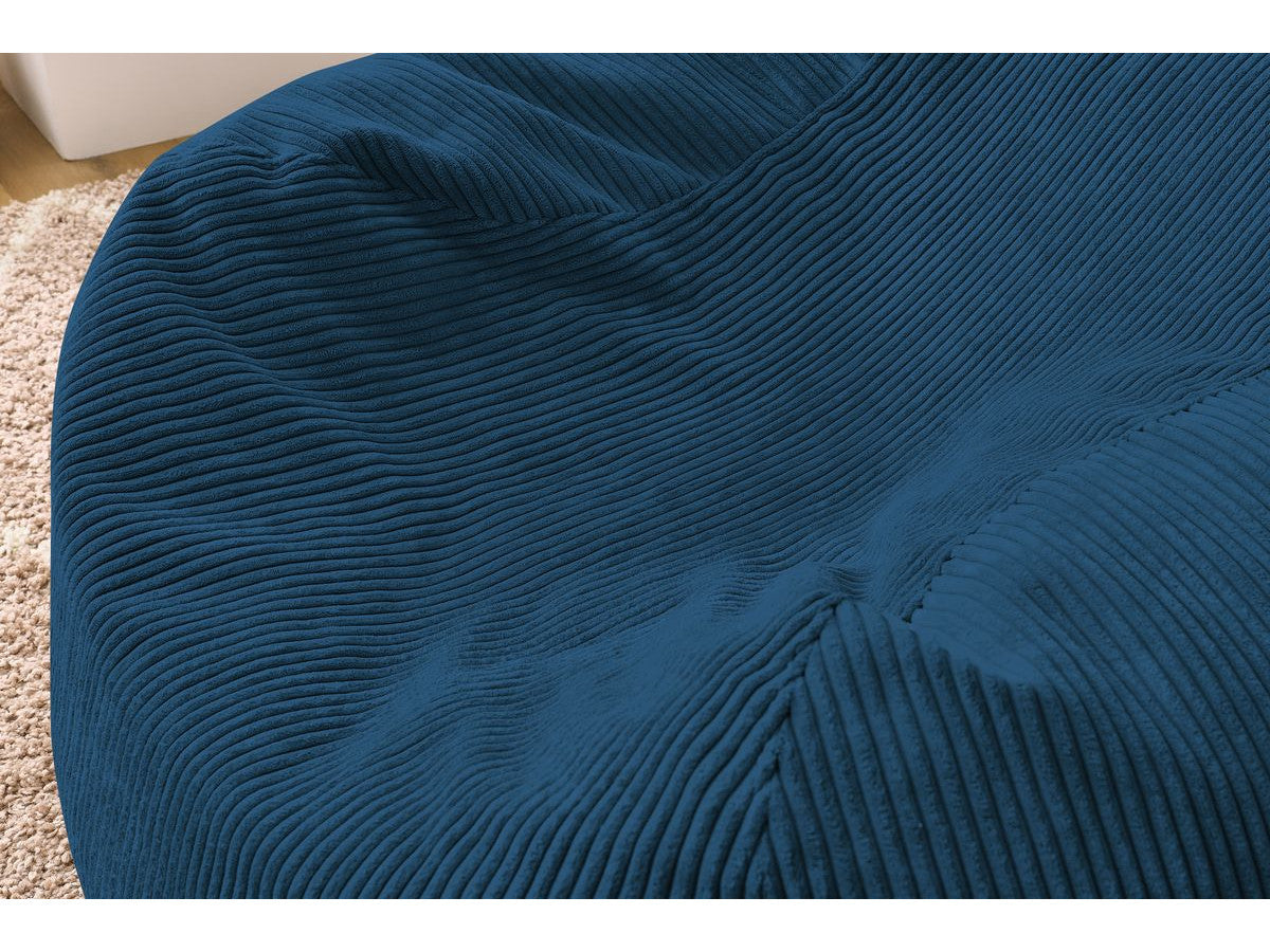 Pouf ultra moelleux VOLTAIRE velours côtelé