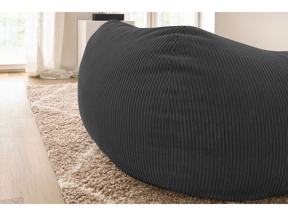 Pouf ultra moelleux VOLTAIRE velours côtelé