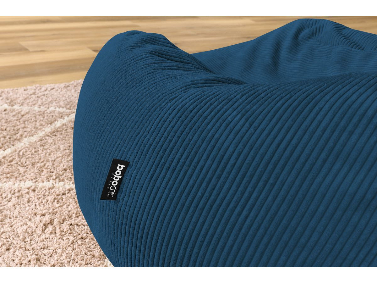 Pouf ultra moelleux VOLTAIRE velours côtelé