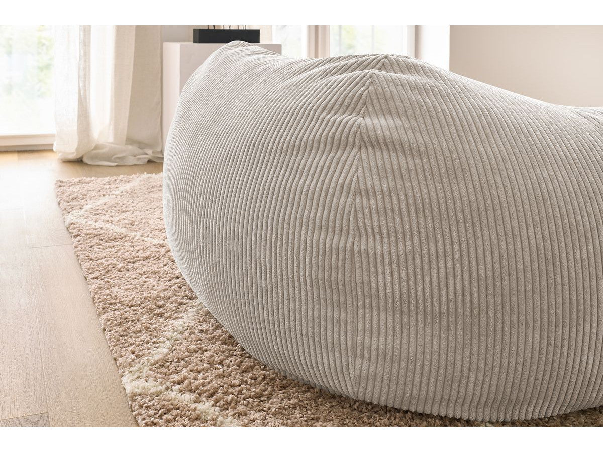 Pouf ultra moelleux VOLTAIRE velours côtelé