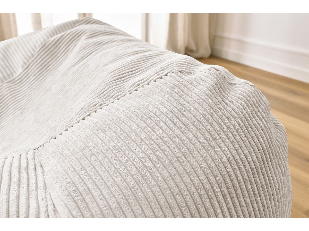 Pouf ultra moelleux VOLTAIRE velours côtelé
