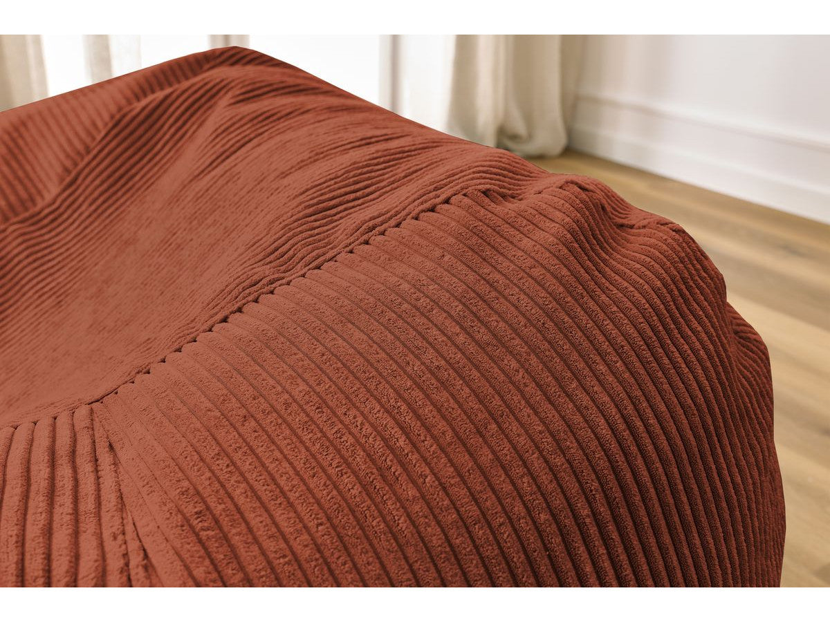 Pouf ultra moelleux VOLTAIRE velours côtelé