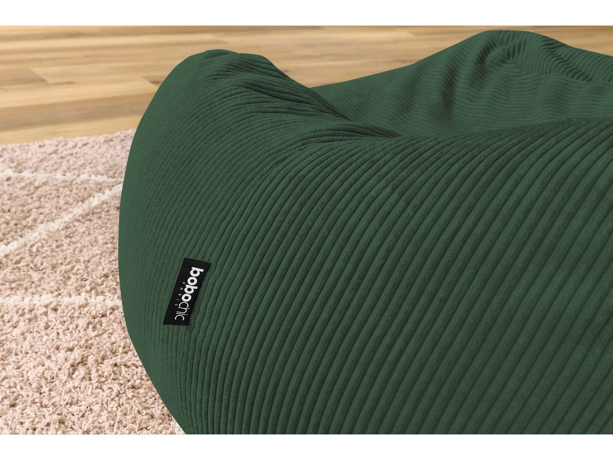 Pouf ultra moelleux VOLTAIRE velours côtelé