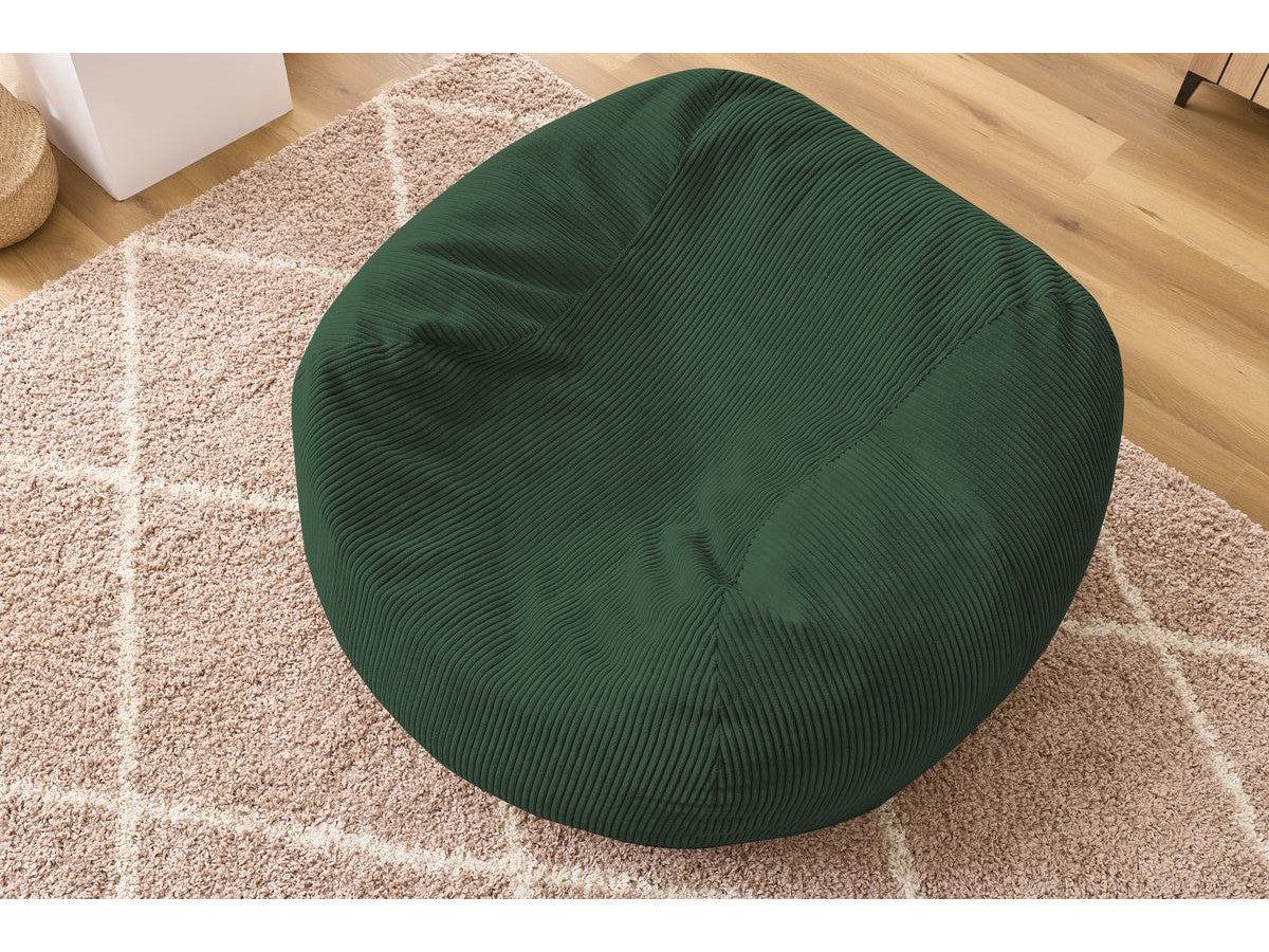 Pouf ultra moelleux VOLTAIRE velours côtelé