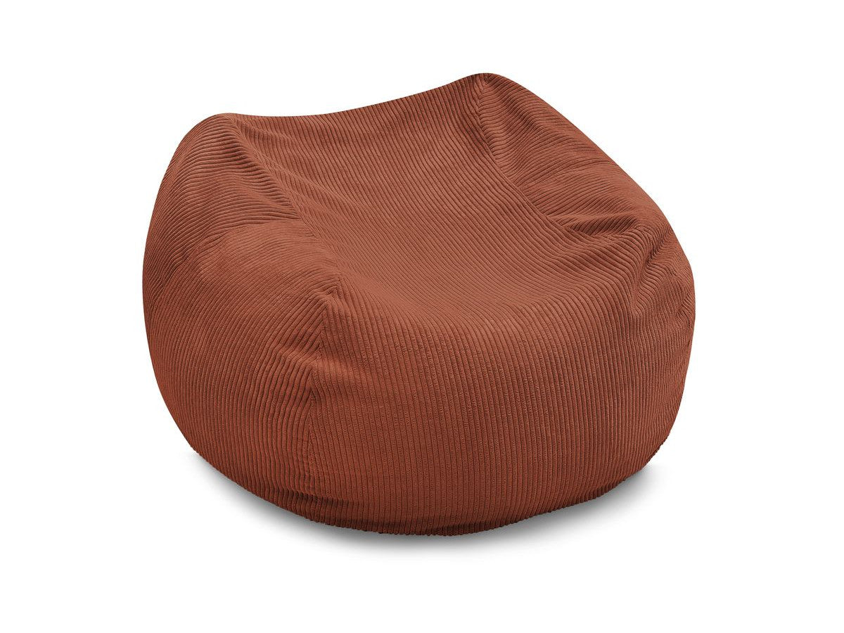 Pouf ultra moelleux VOLTAIRE velours côtelé