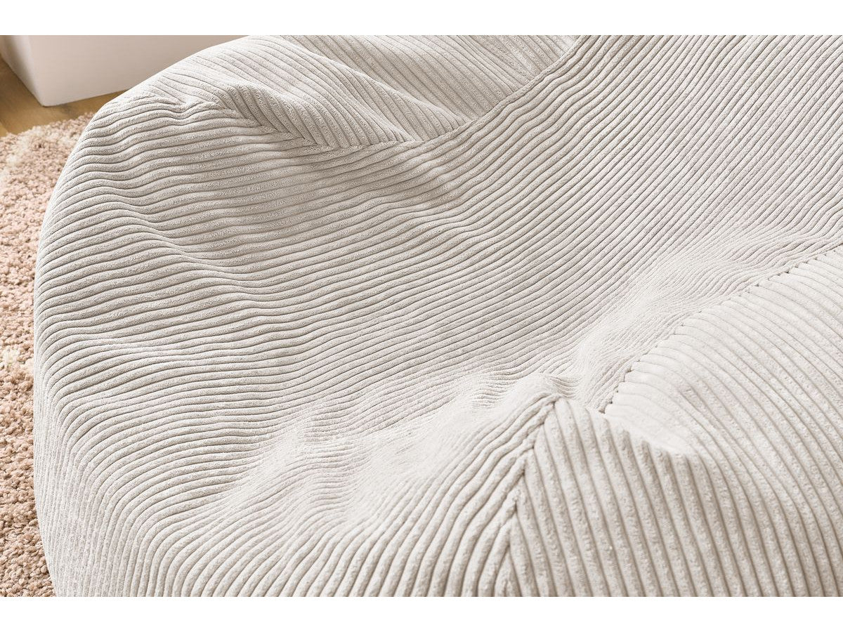 Pouf ultra moelleux VOLTAIRE velours côtelé