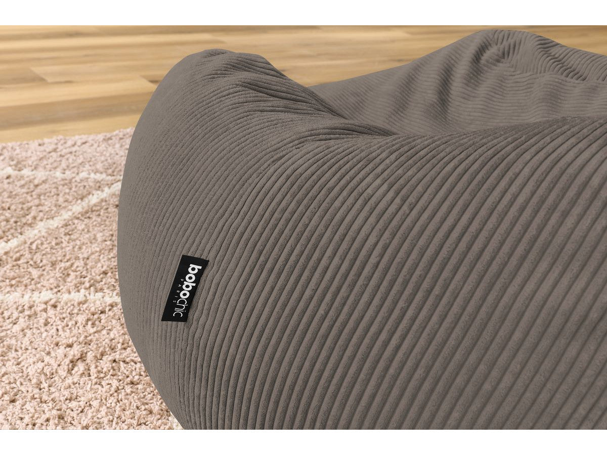 Pouf ultra moelleux VOLTAIRE velours côtelé