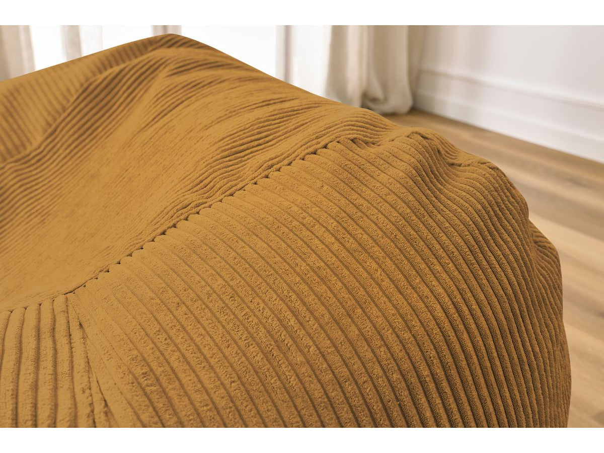 Pouf ultra moelleux VOLTAIRE velours côtelé