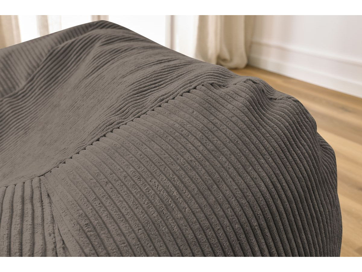 Pouf ultra moelleux VOLTAIRE velours côtelé