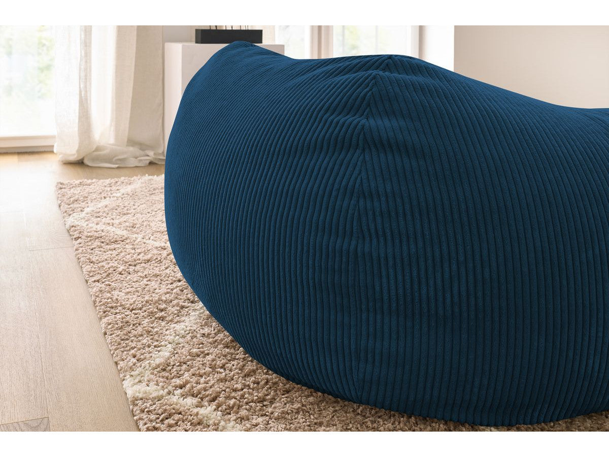 Pouf ultra moelleux VOLTAIRE velours côtelé