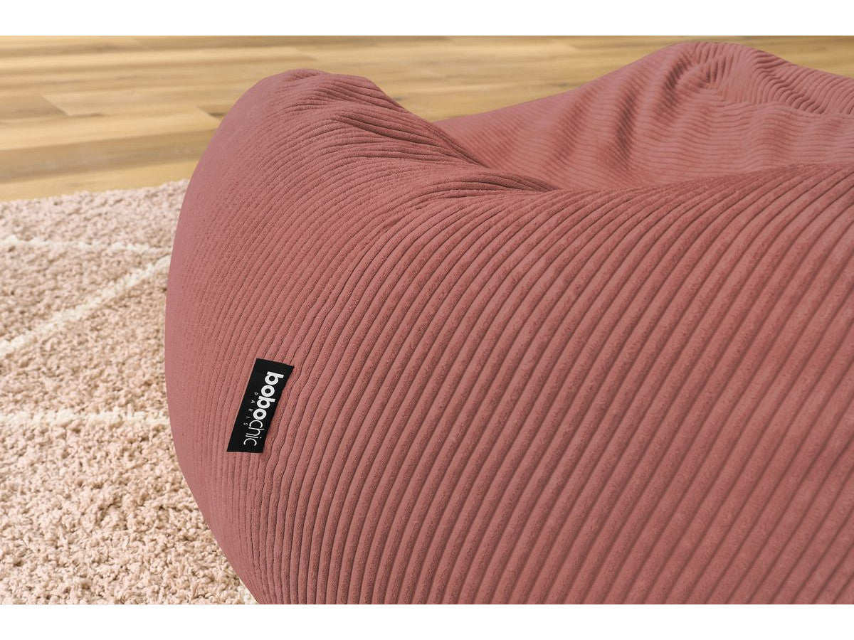 Pouf ultra moelleux VOLTAIRE velours côtelé