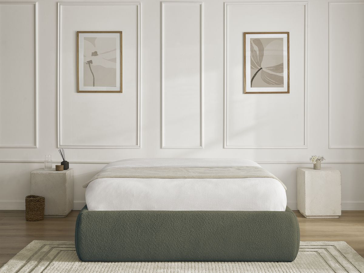 Sommier coffre INERA tissu bouclette