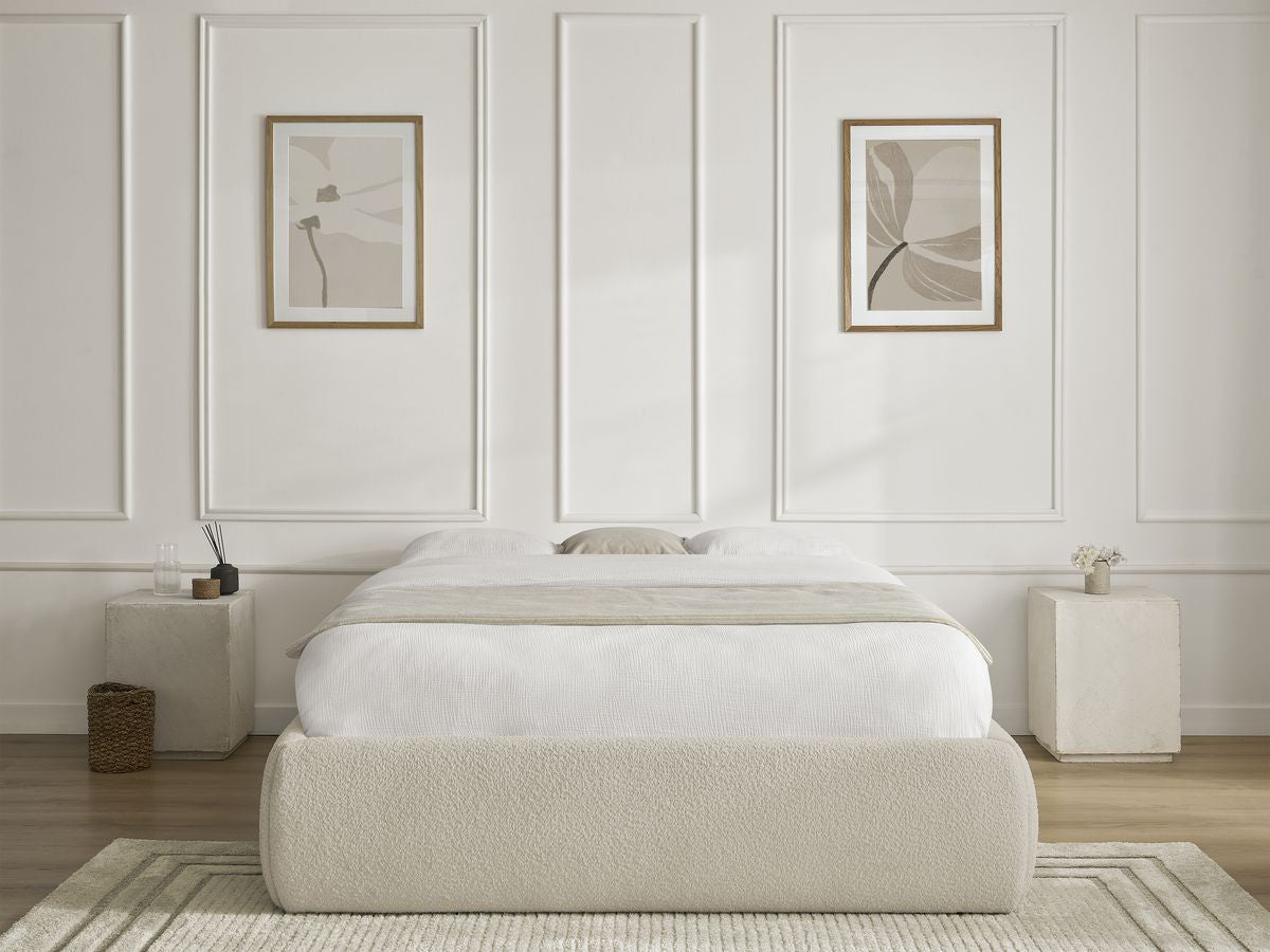 Sommier coffre INERA tissu bouclette
