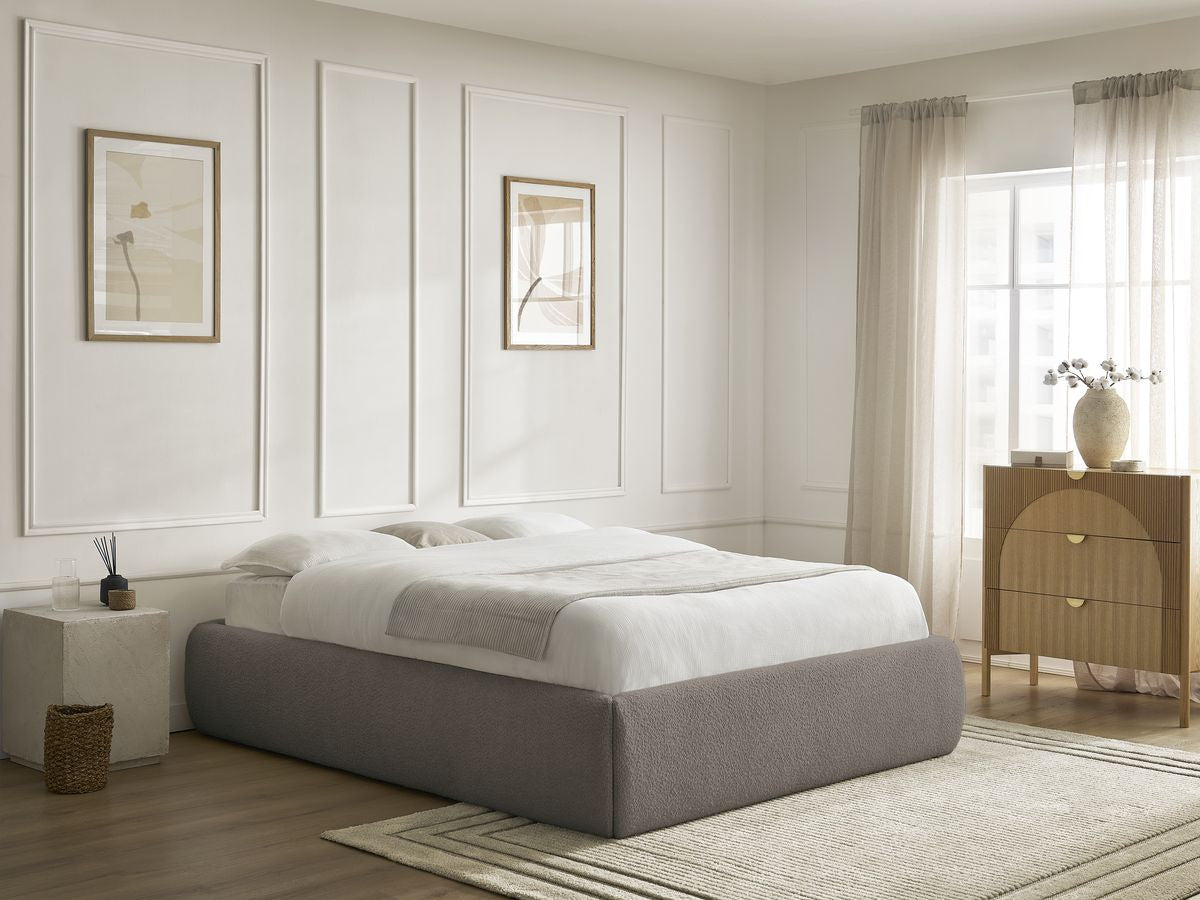 Sommier coffre INERA tissu bouclette