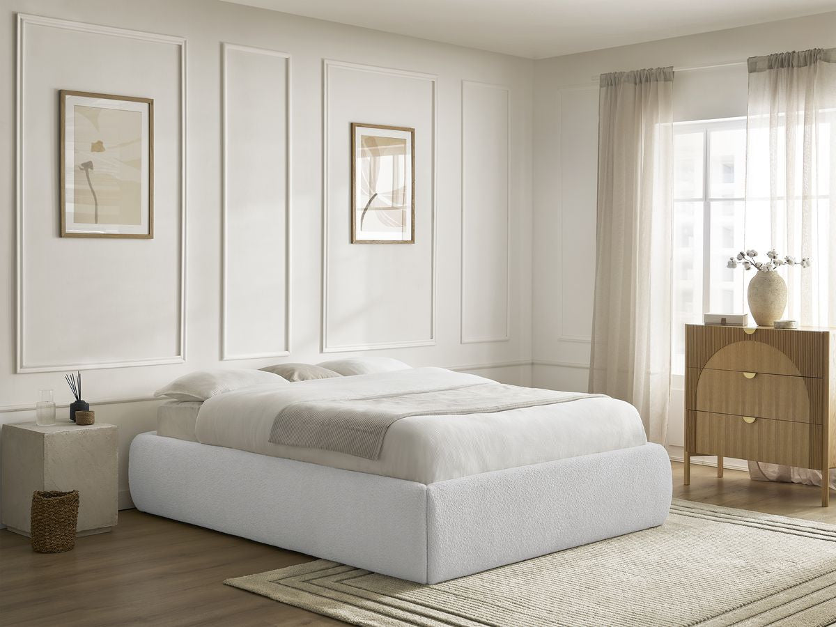Sommier coffre INERA tissu bouclette
