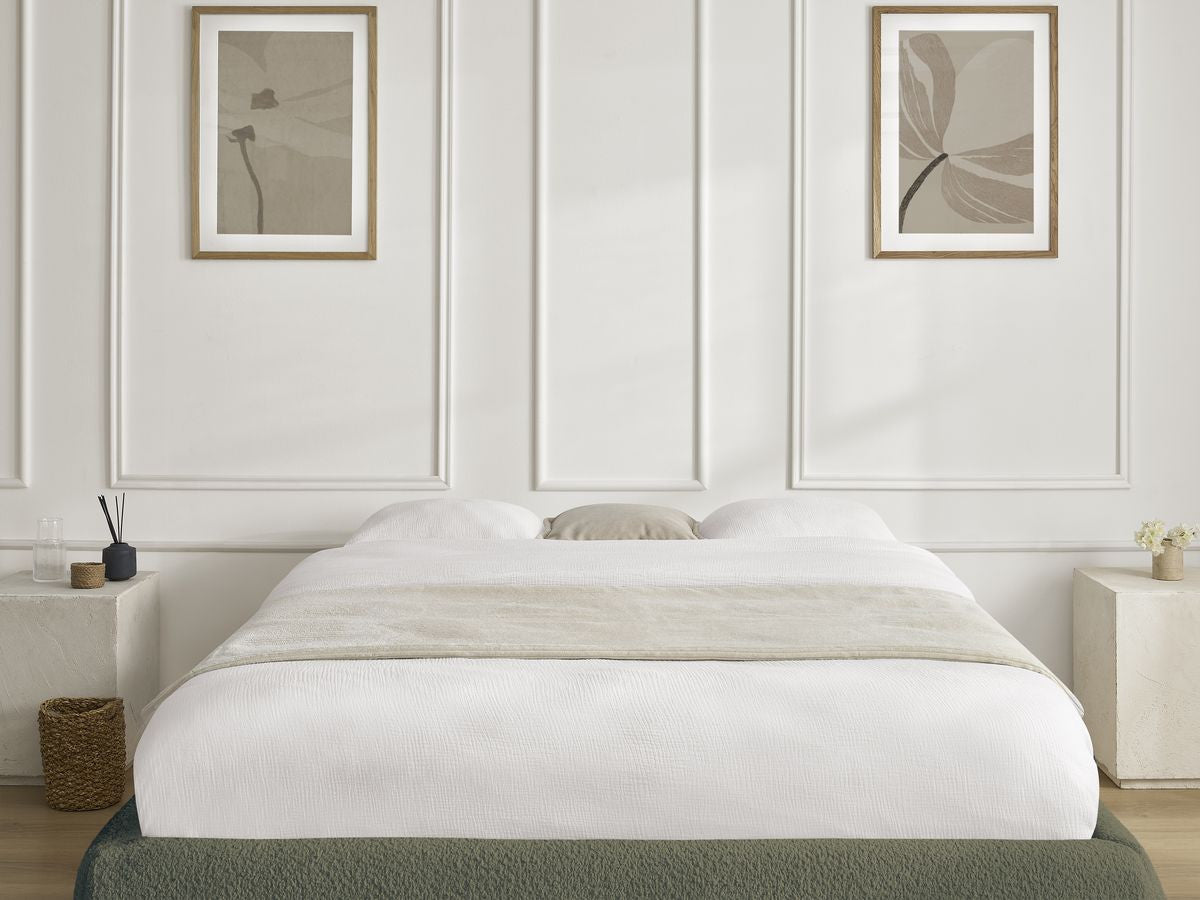 Sommier coffre INERA tissu bouclette