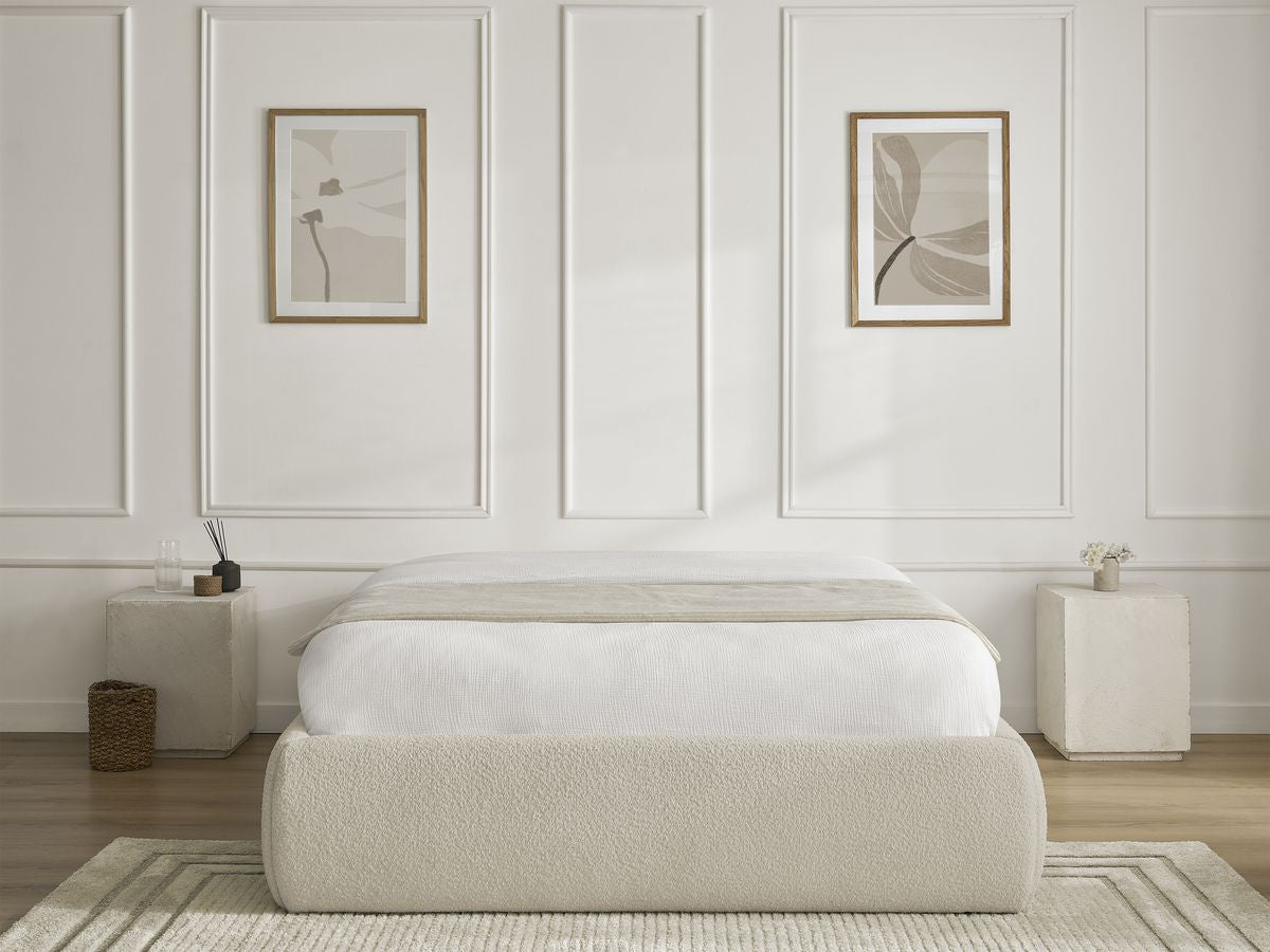 Sommier coffre INERA tissu bouclette