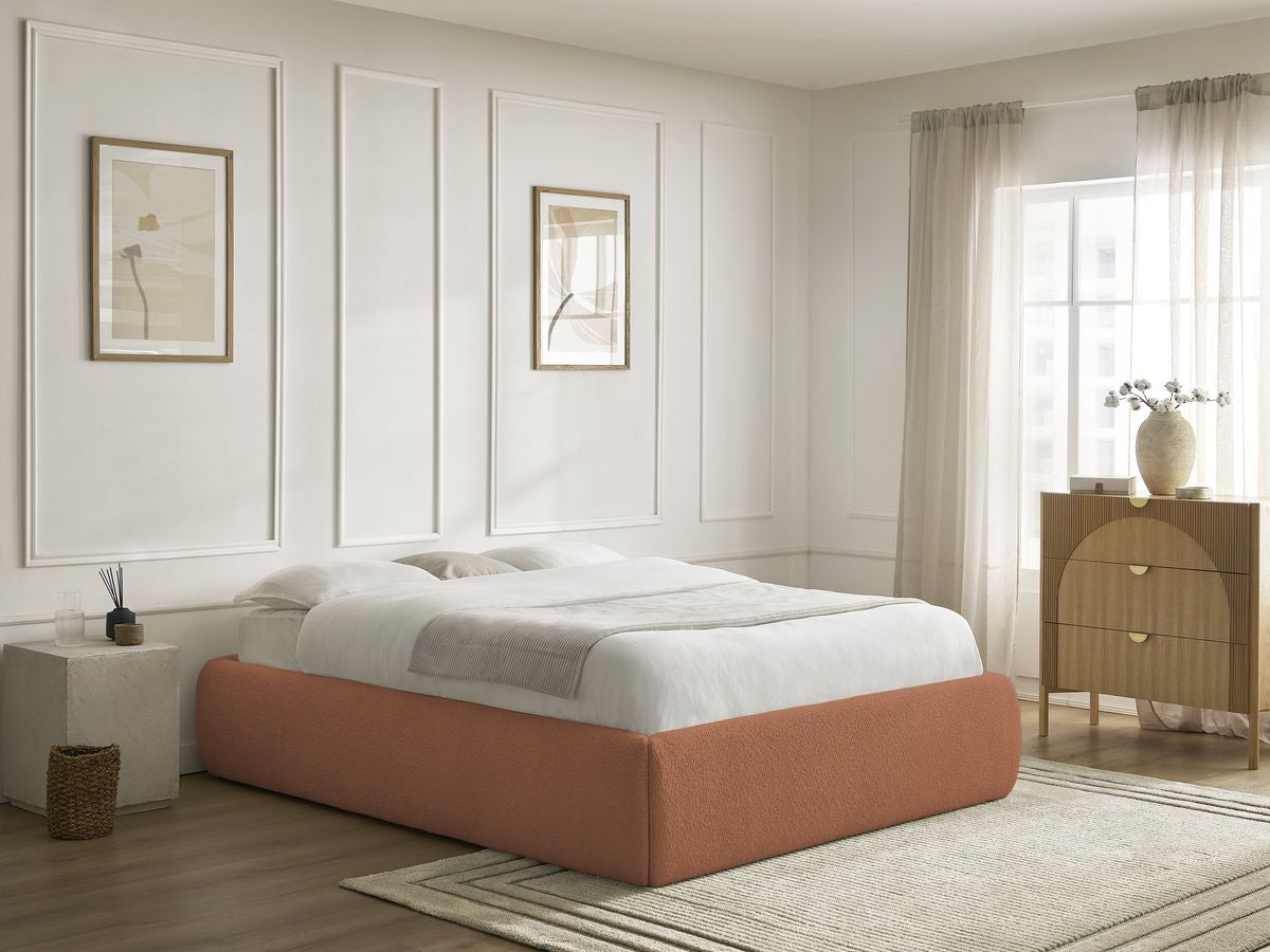 Sommier coffre INERA tissu bouclette