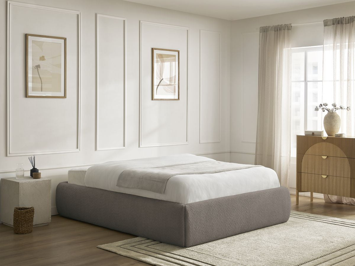 Sommier coffre INERA tissu bouclette