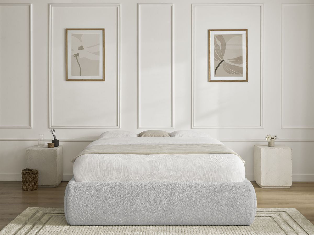 Sommier coffre INERA tissu bouclette