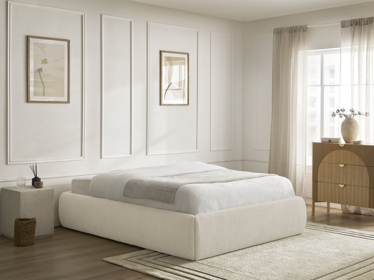 Sommier coffre INERA tissu bouclette