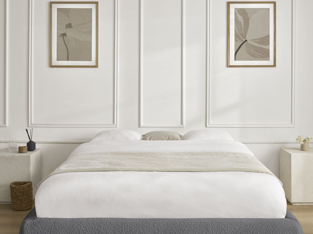 Sommier coffre INERA tissu bouclette