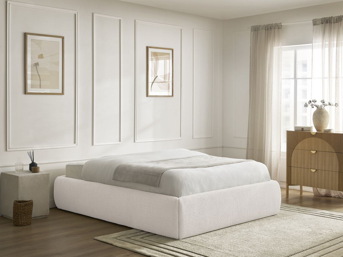 Sommier coffre INERA tissu bouclette