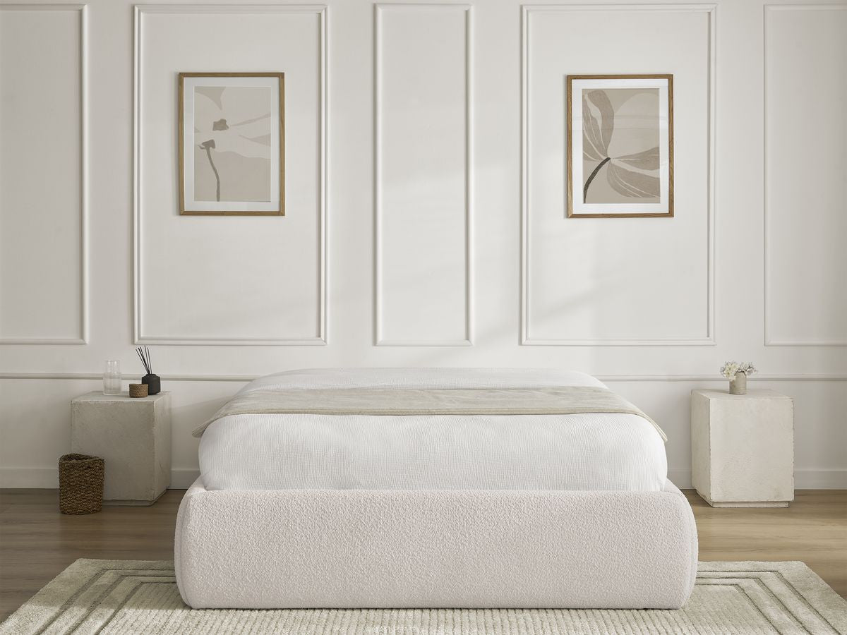 Sommier coffre INERA tissu bouclette