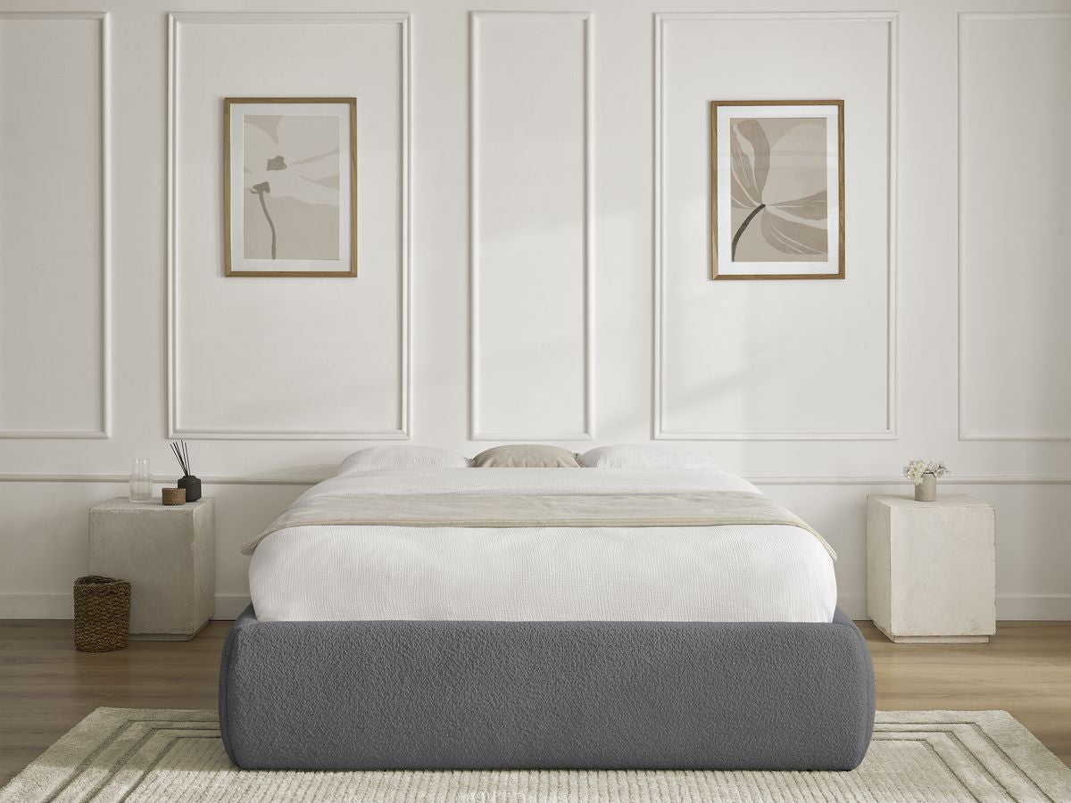 Sommier coffre INERA tissu bouclette
