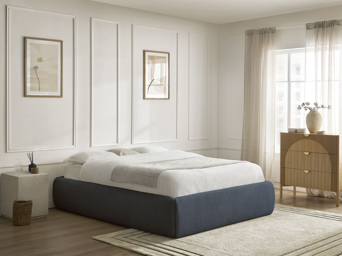 Sommier coffre INERA tissu bouclette