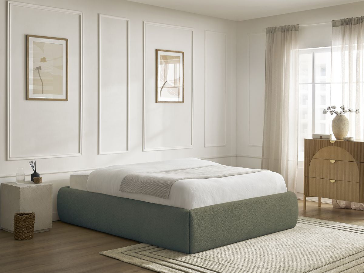 Sommier coffre INERA tissu bouclette