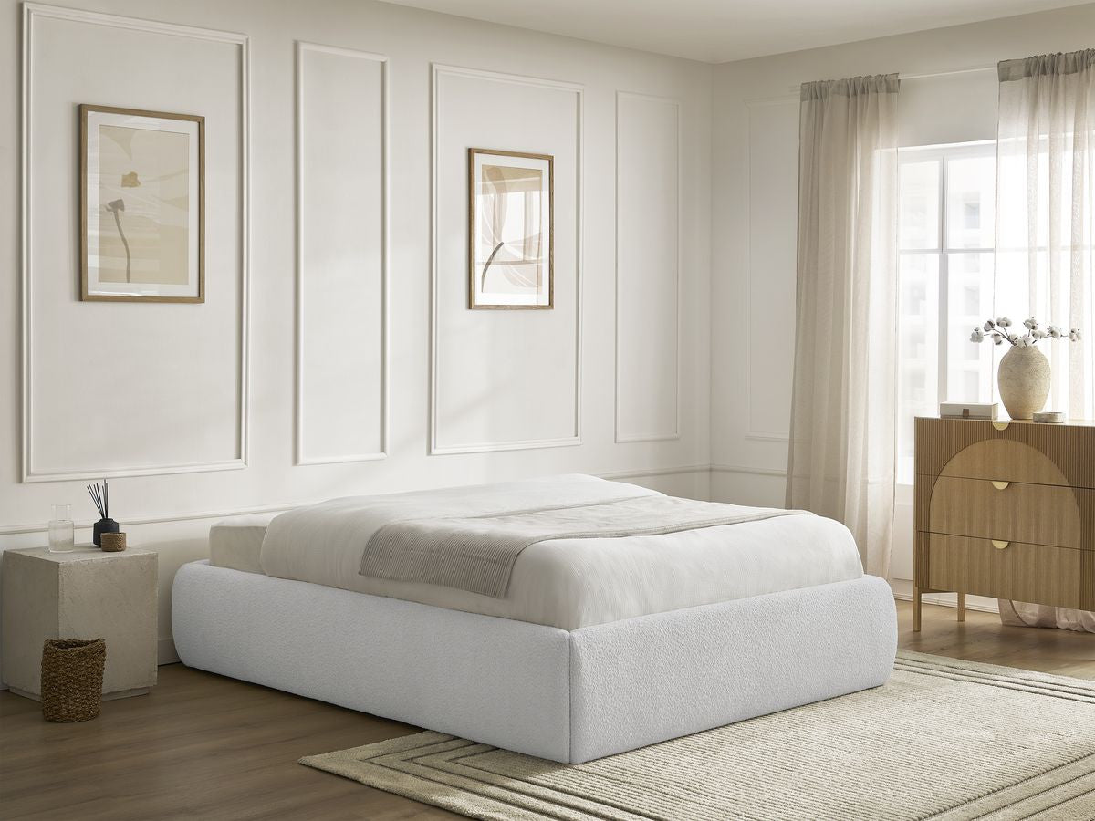 Sommier coffre INERA tissu bouclette