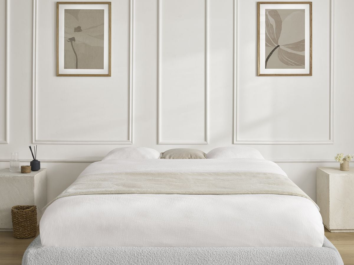 Sommier coffre INERA tissu bouclette