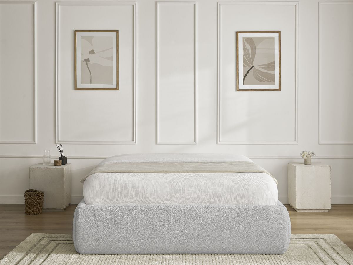 Sommier coffre INERA tissu bouclette