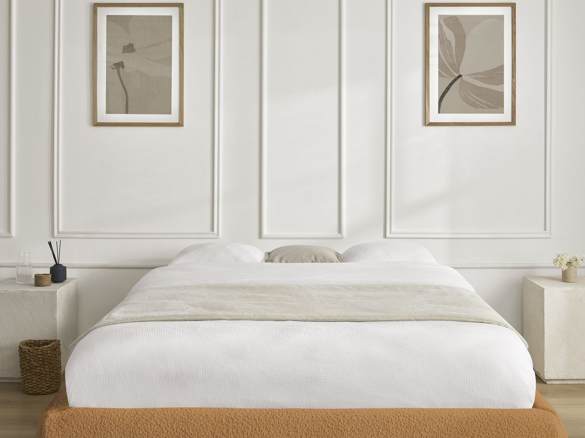Sommier coffre INERA tissu bouclette