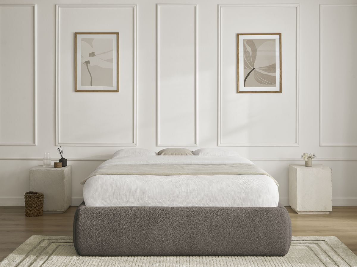Sommier coffre INERA tissu bouclette