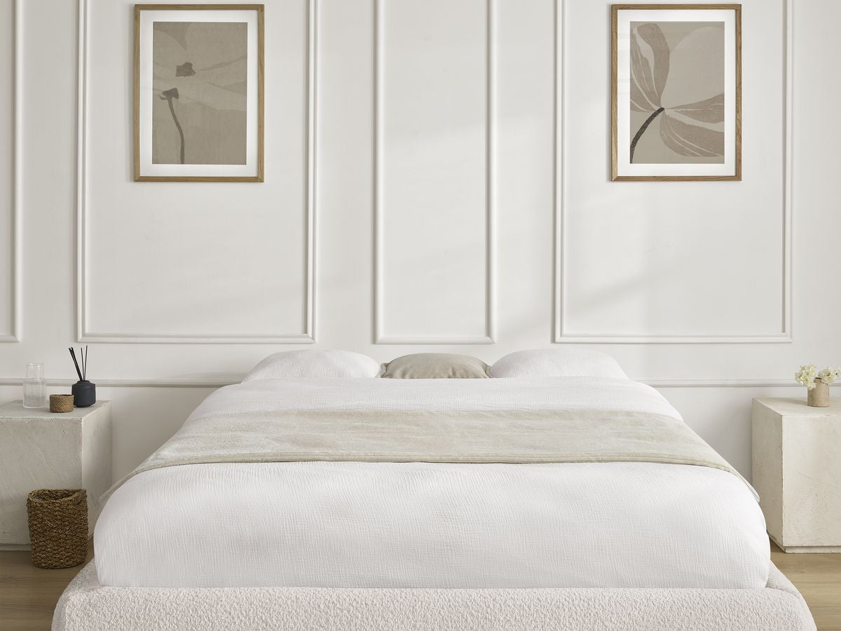 Sommier coffre INERA tissu bouclette