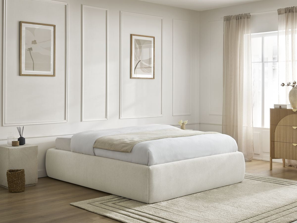 Sommier coffre INERA tissu lisse