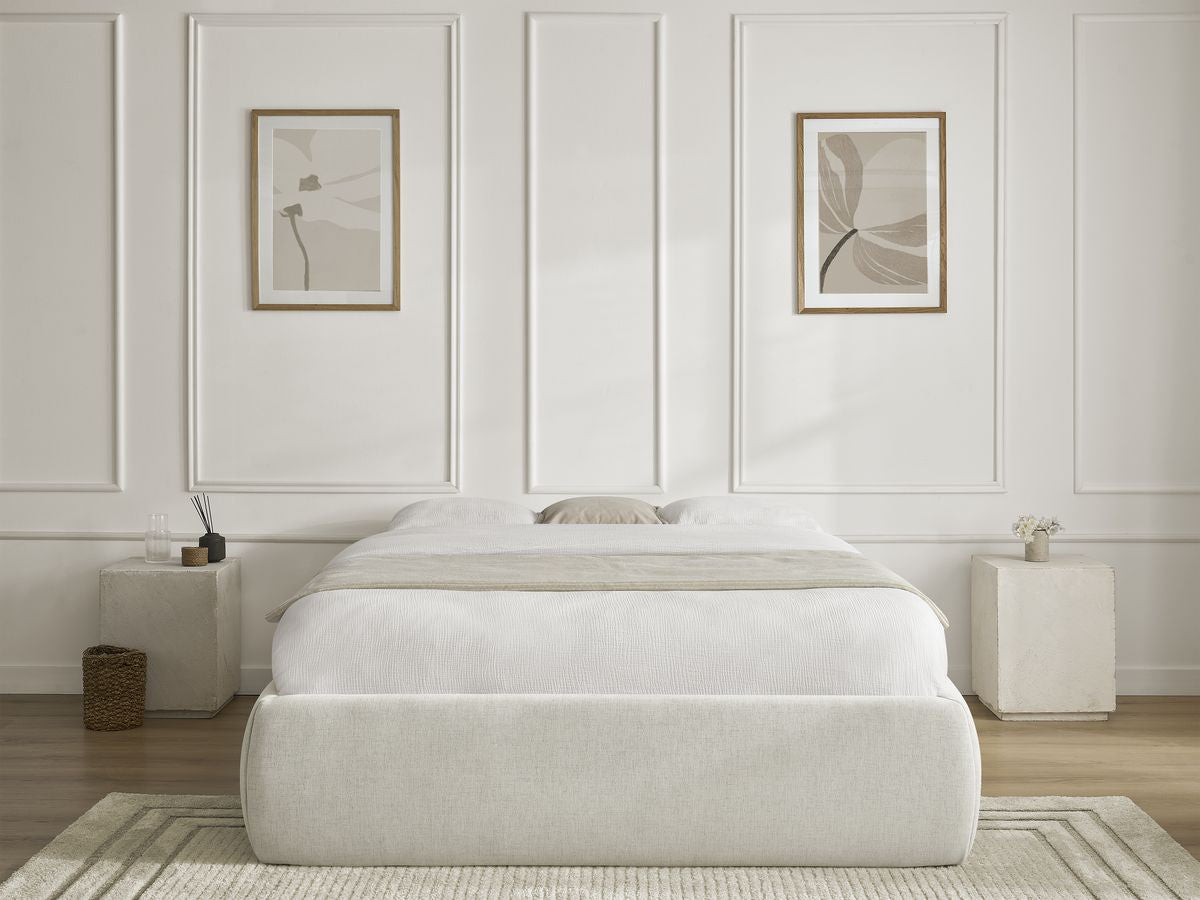 Sommier coffre INERA tissu lisse