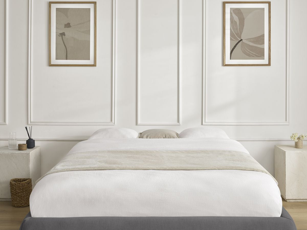 Sommier coffre INERA tissu lisse