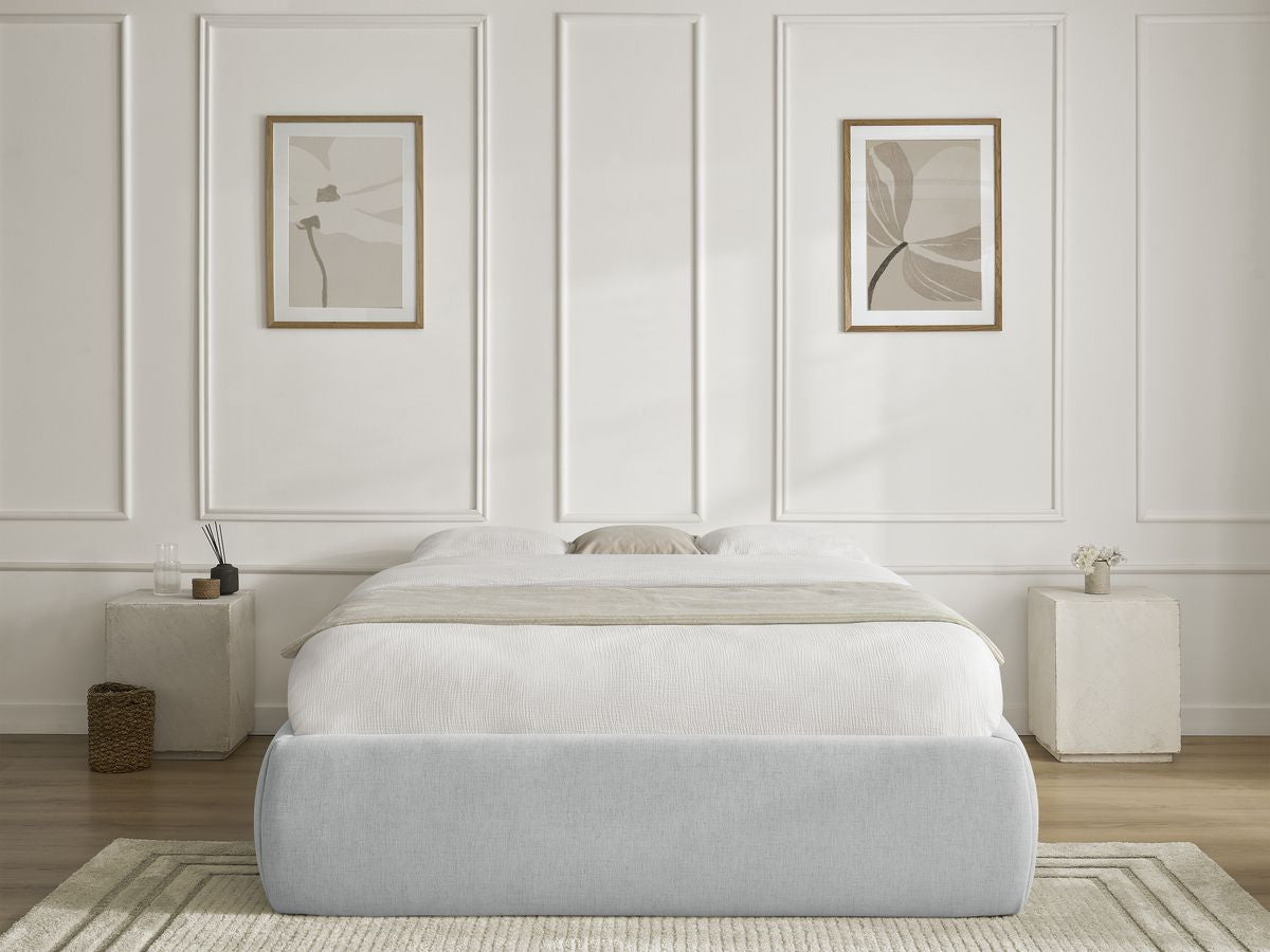 Sommier coffre INERA tissu lisse