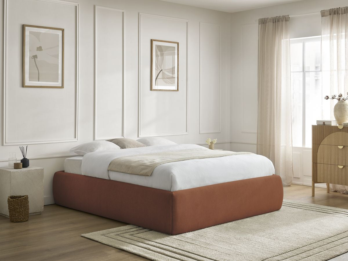 Sommier coffre INERA tissu lisse