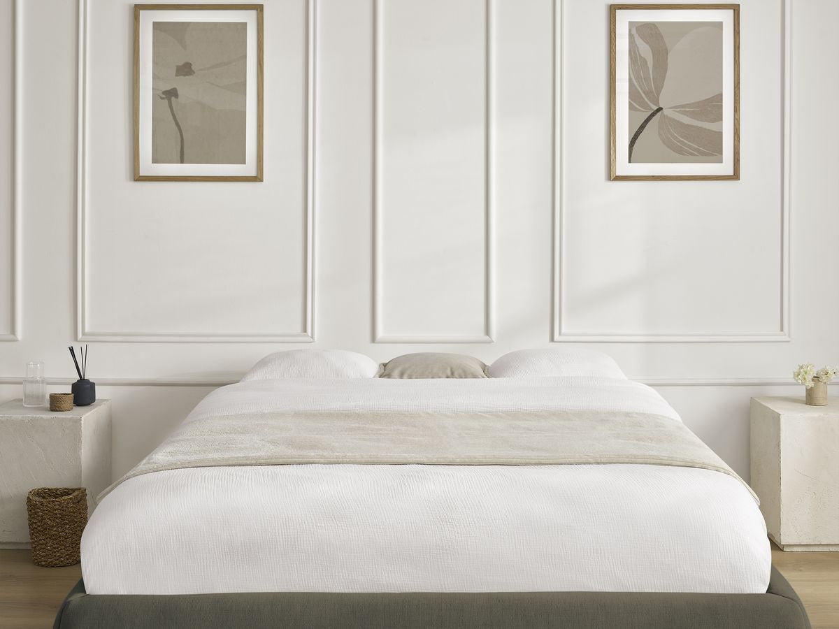 Sommier coffre INERA tissu lisse